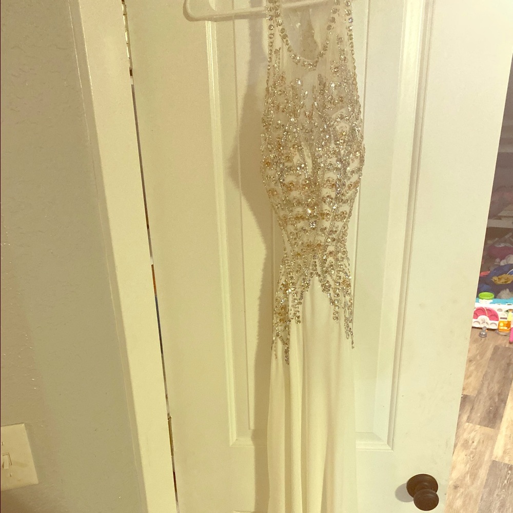 White bridal gown